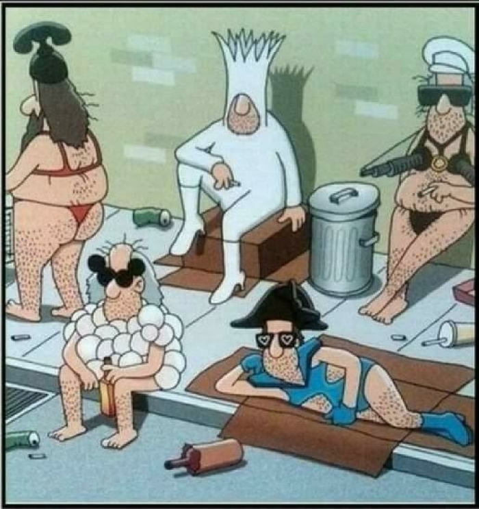 When Lady Gaga donates some clothes to the homeless...