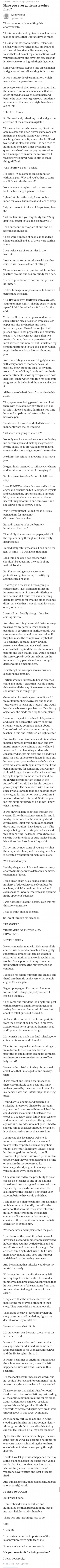 Have you ever got your teacher fired? #Revenge