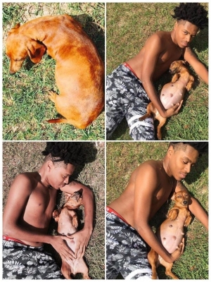 He set up a maternity shoot for his little lady